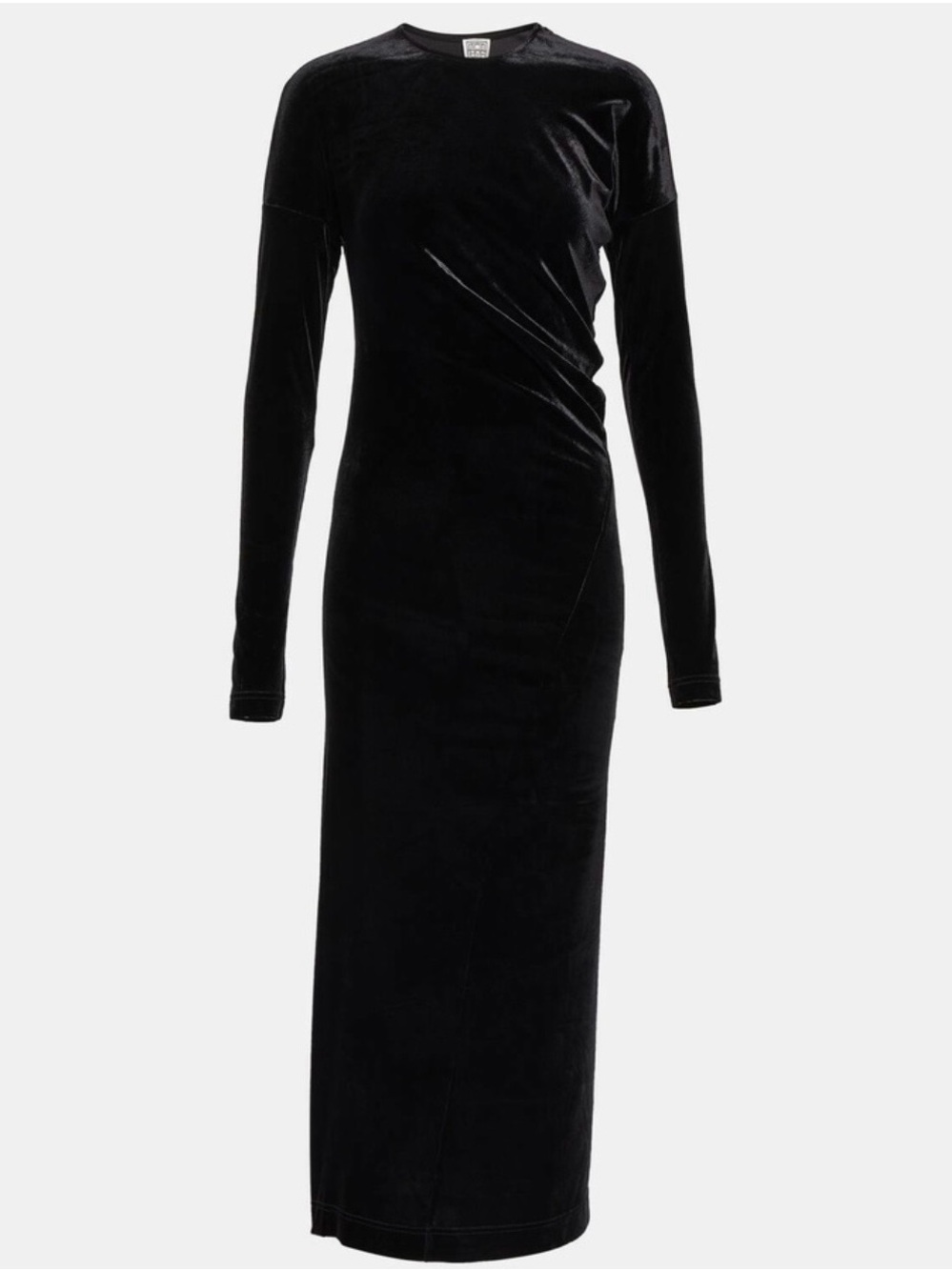 NWT TOTEM BLACK Velvet Long-Sleeve Maxi Dress